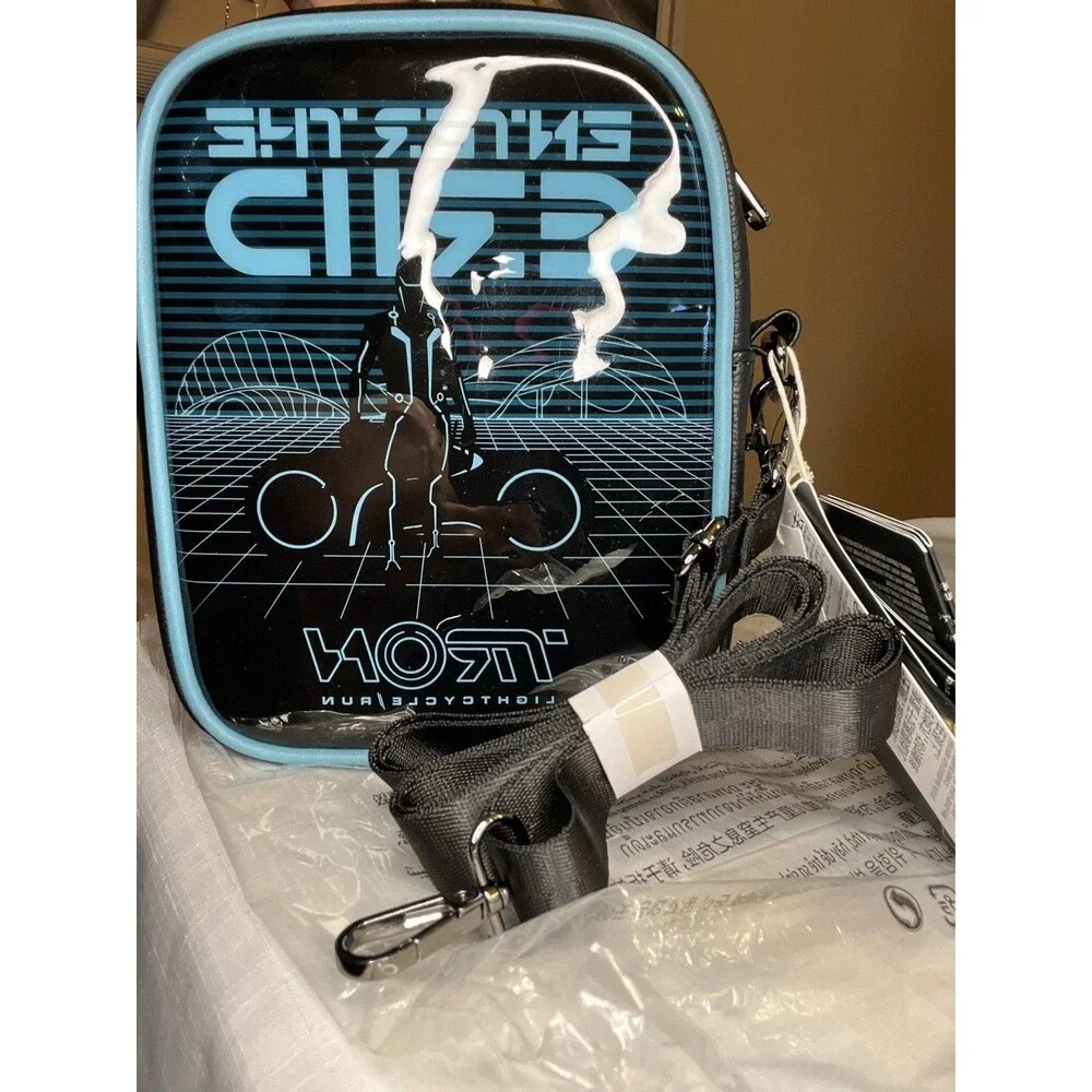 Disney Parks 2023 Loungefly  Crossbody Tron Bag Enter the  Grid Lights Up New